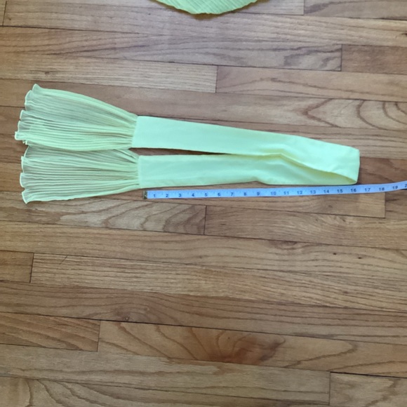 Vintage Yellow Pleated Chiffon Maxi Dress - Picture 9 of 10